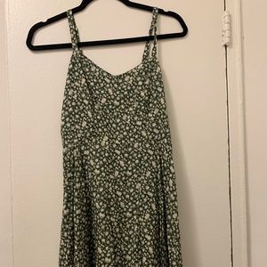 Green flowered dress